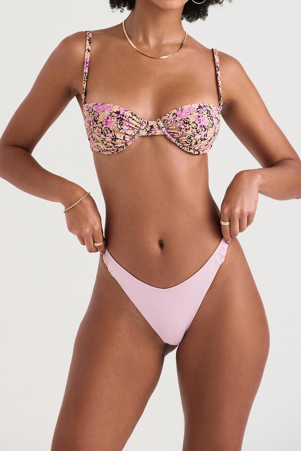 Monaco Olive Floral Underwired Bikini Top Product Image