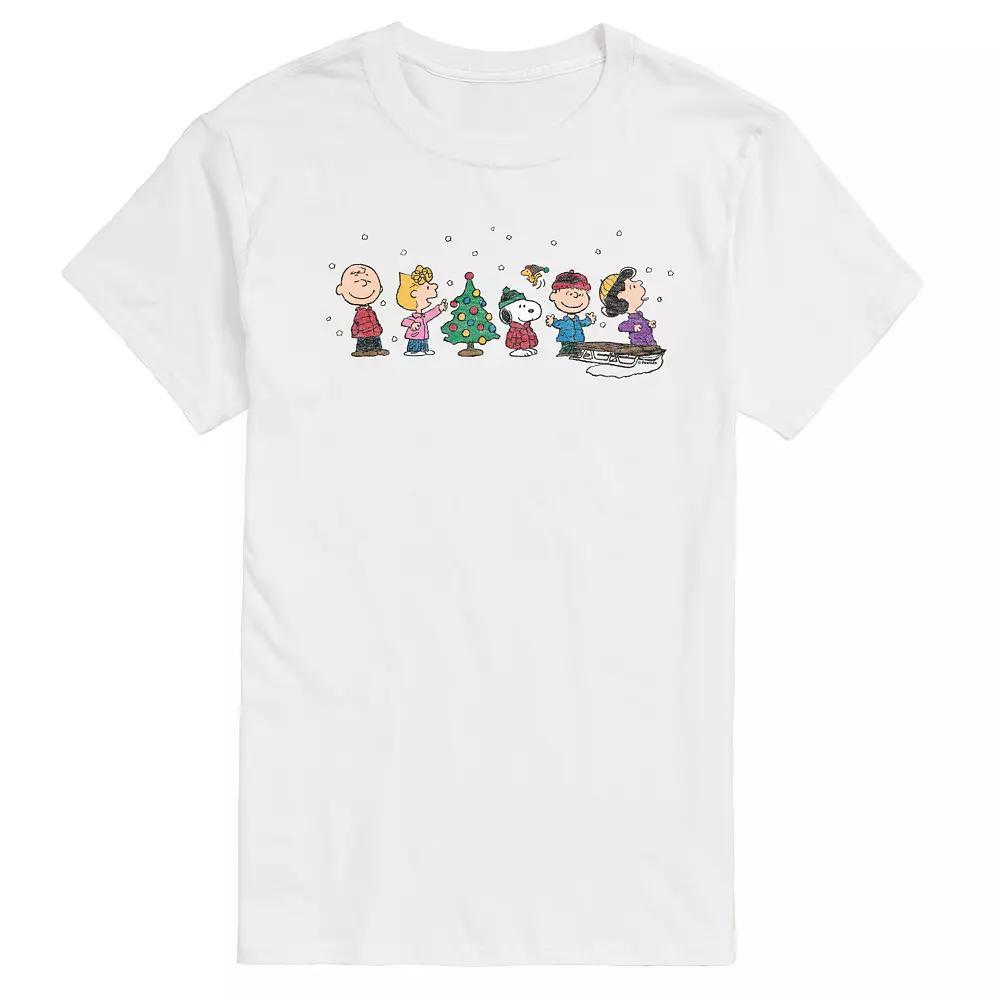 Big & Tall Peanuts Christmas Group Graphic Tee, Men's, Size: 3XB, White Product Image