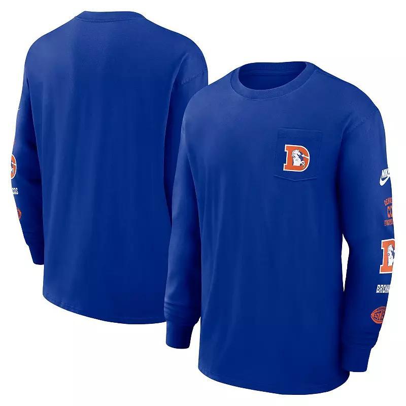 Denver Broncos Rewind Max90 Pocket Nike Mens NFL Long-Sleeve T-Shirt Product Image