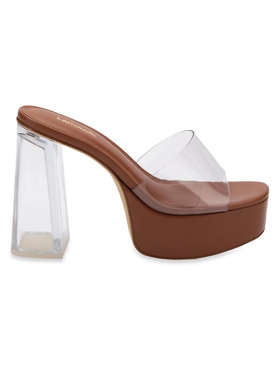 Womens Dolly Lucite Vinyl Platform Mules Product Image