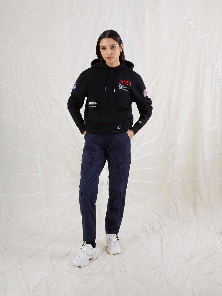 NASA WORM LOGO HOODIE (CHARCOAL) Product Image