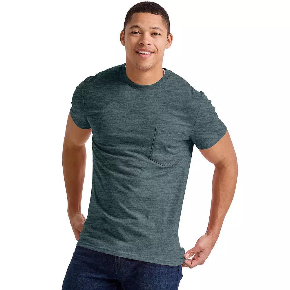 Men's Hanes Originals Tri-Blend Jersey Pocket Tee, Size: Small, Equilibrium Green Product Image