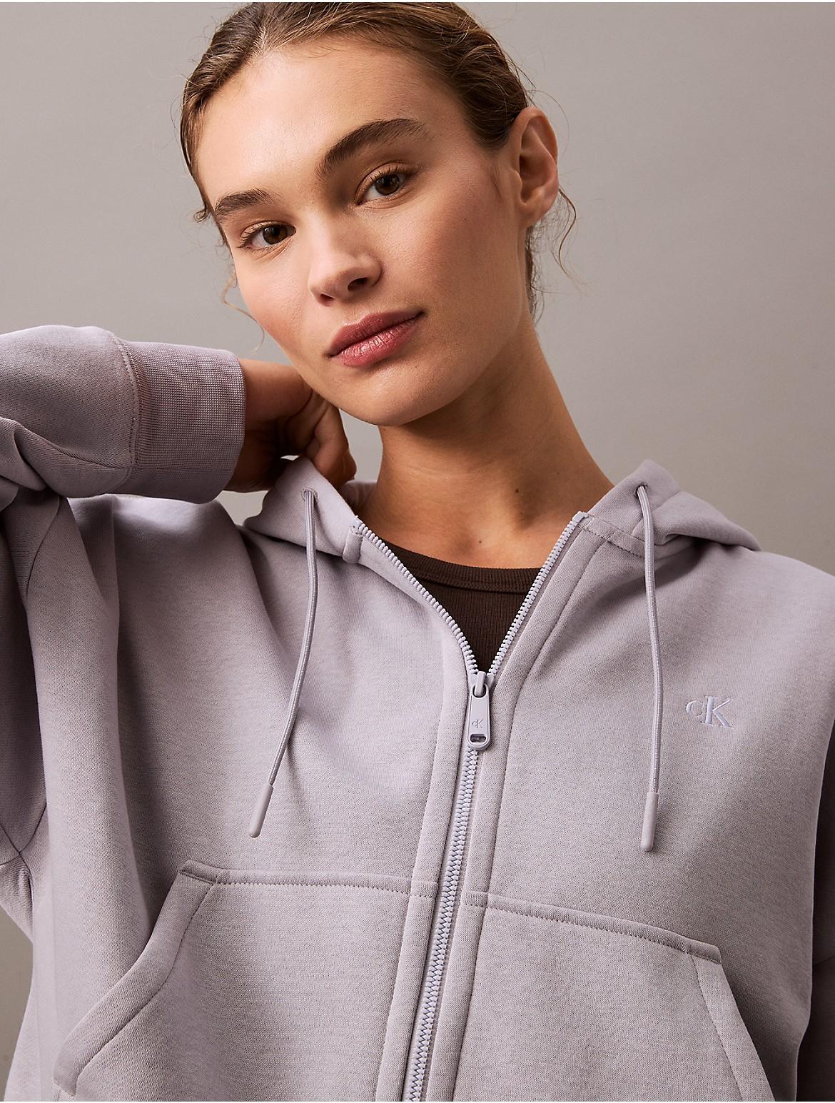 Calvin Klein Women's Archive Logo Fleece Zip Hoodie - Blue - S Product Image