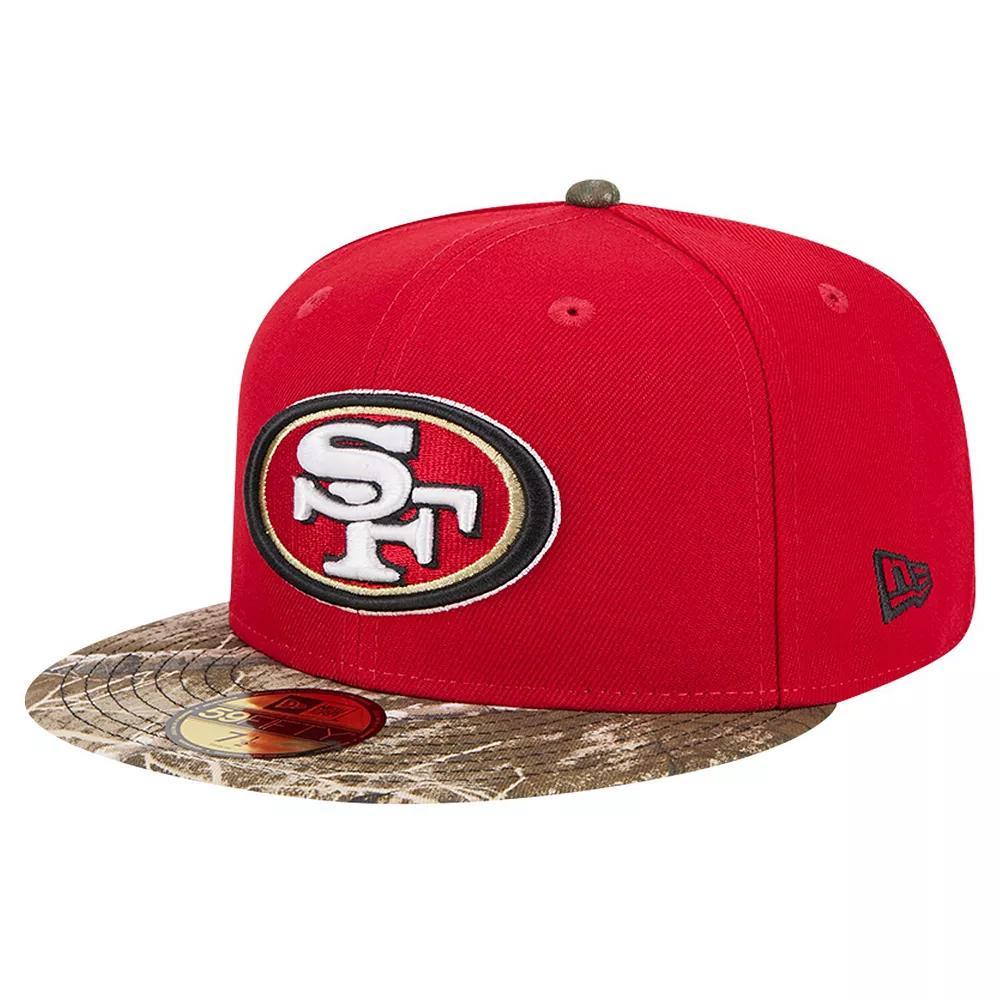 Men's New Era Scarlet San Francisco 49ers Active Two-Tone Camo 59FIFTY Fitted Hat, Size: 7 3/4, Red Product Image