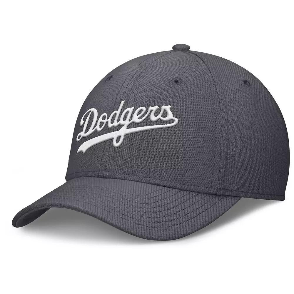 Men's Nike  Gray Los Angeles Dodgers Swoosh Performance Flex Hat, Size: Small/Medium, Grey Product Image