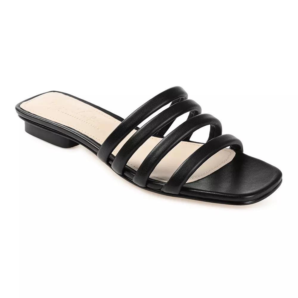 Journee Cendi Women's Leather Slide Sandals, Size: 8.5, Green Product Image