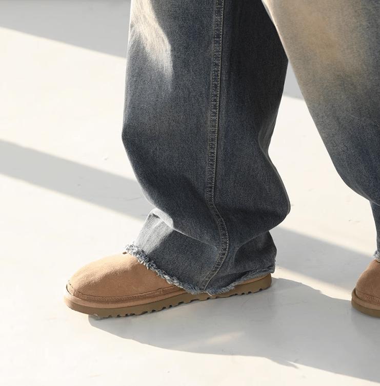 RT No. 11182 WASHED BLUE STRAIGHT DENIM JEANS Product Image
