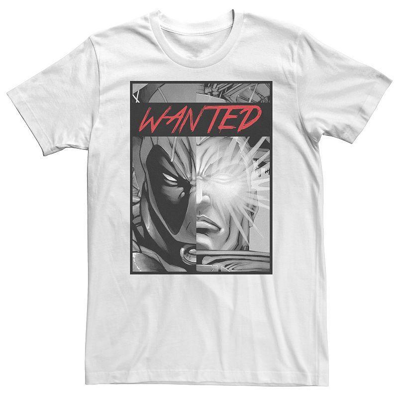 Big & Tall Marvel Deadpool Cable Split Poster Tee, Men's, Size: 3XL Tall, White Product Image