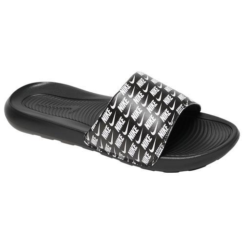 Nike Victori One Men's Printed Slide Sandals, Size: 15, Black White Black Product Image