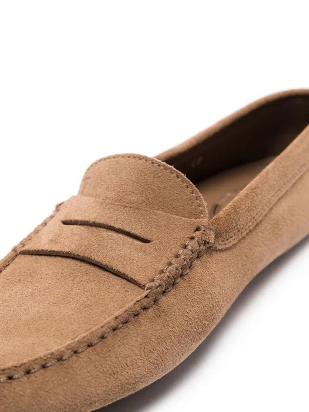 TOD'S Almond Toe Loafers In Tabacco Chiaro Product Image