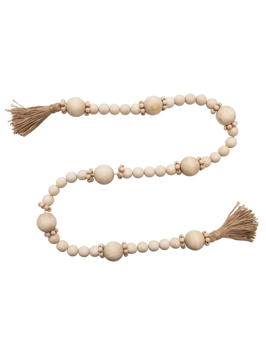 Wood Bead Garland with Tassels Product Image