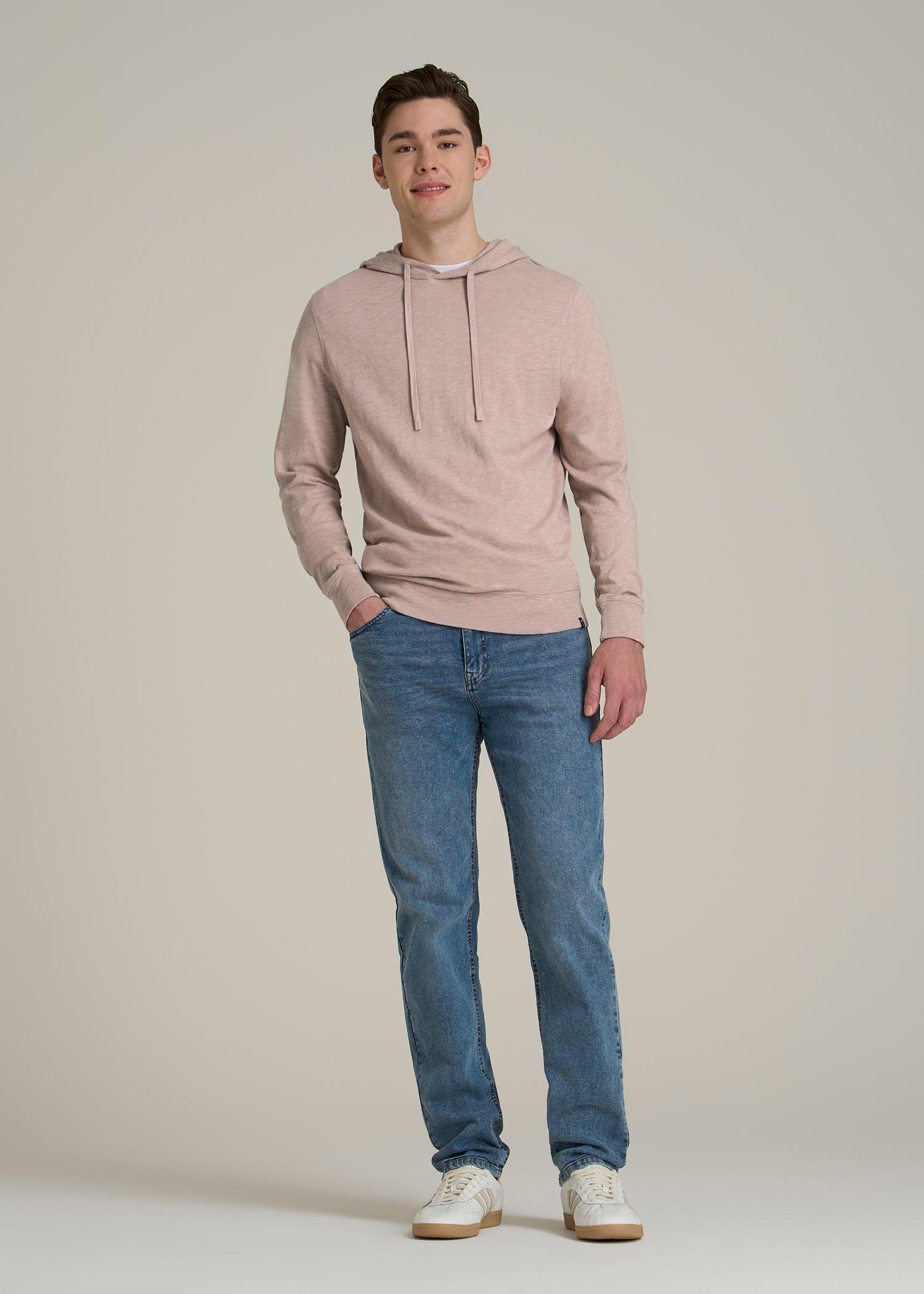 Sunwashed Slub Pullover Men's Tall Hoodie in Desert Rose Product Image