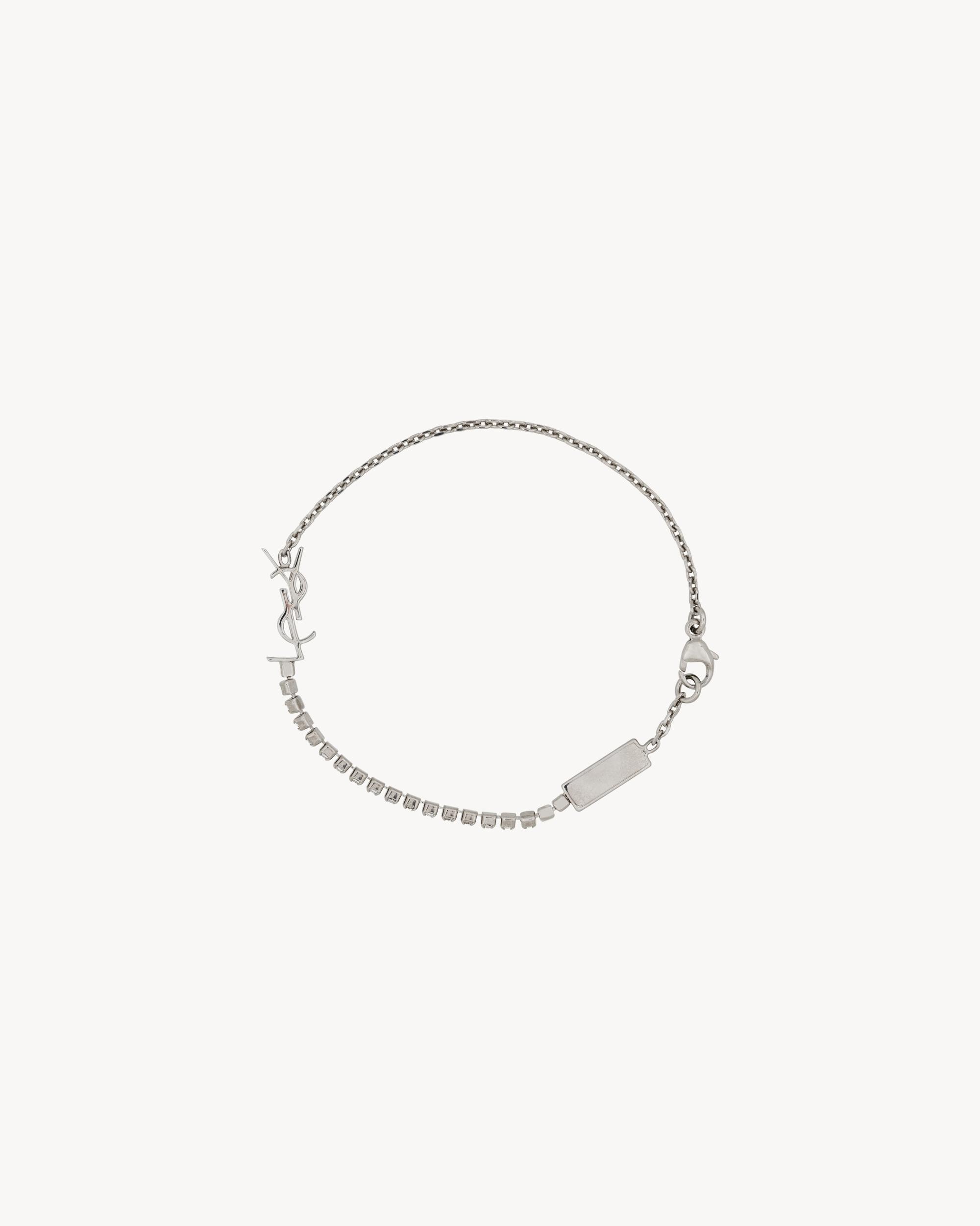 CASSANDRE CHARM BRACELET IN METAL AND RHINESTONE Product Image