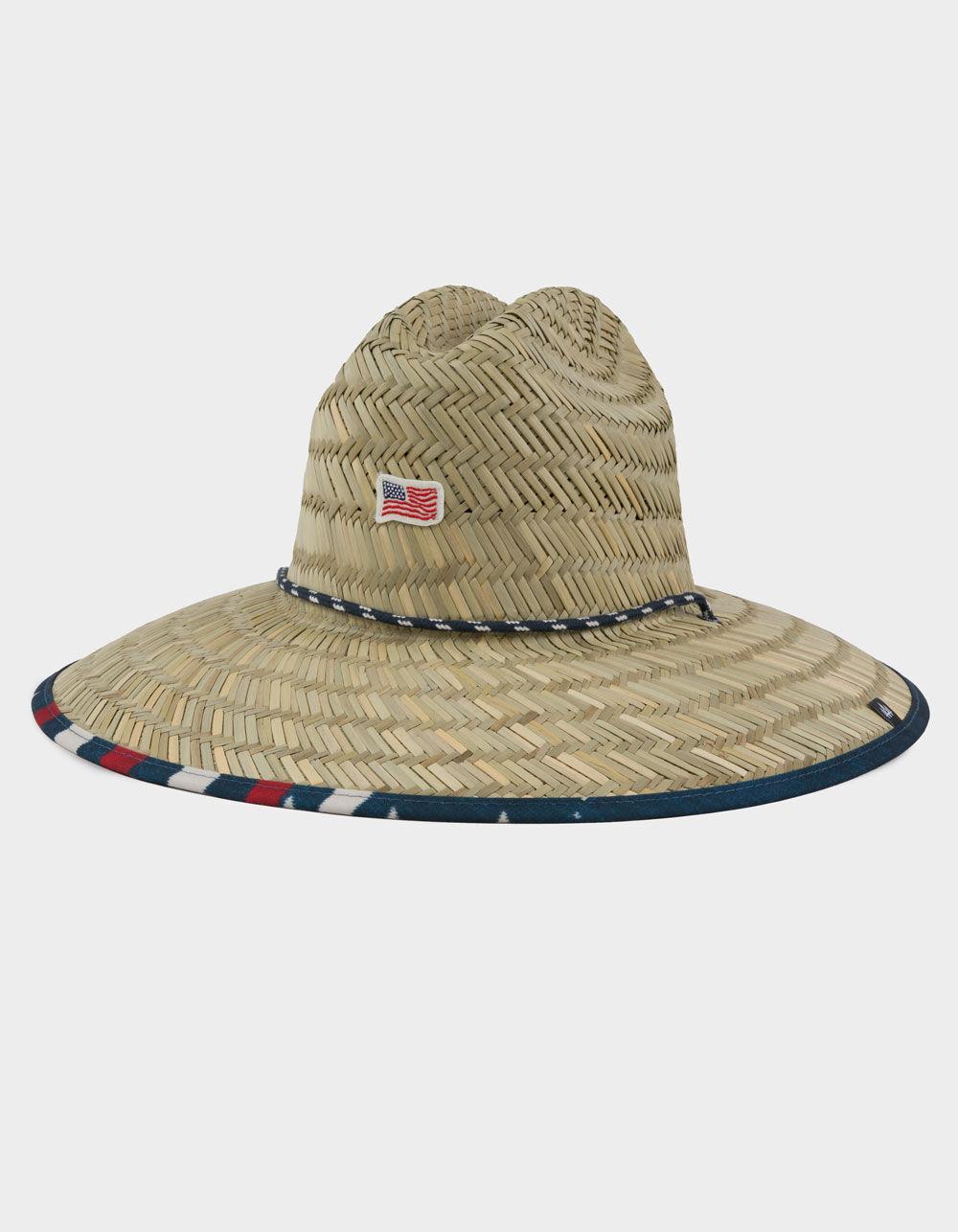 HEMLOCK HAT CO. Signature Straw Lifeguard Hat - BROWN COMBO Product Image