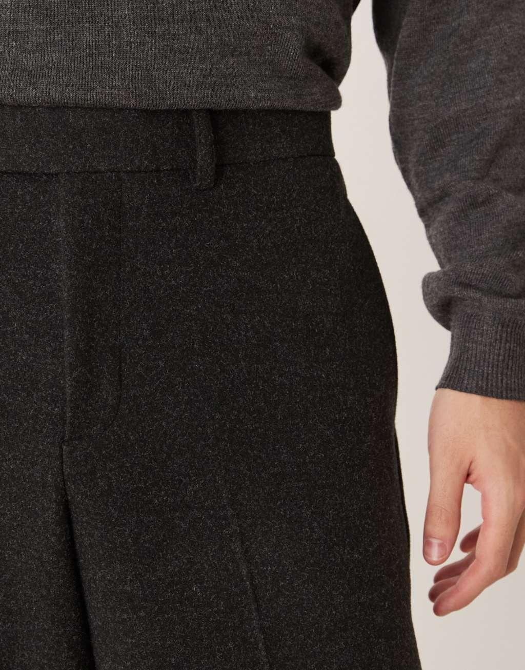 ASOS DESIGN smart wide leg pants in black texture Product Image