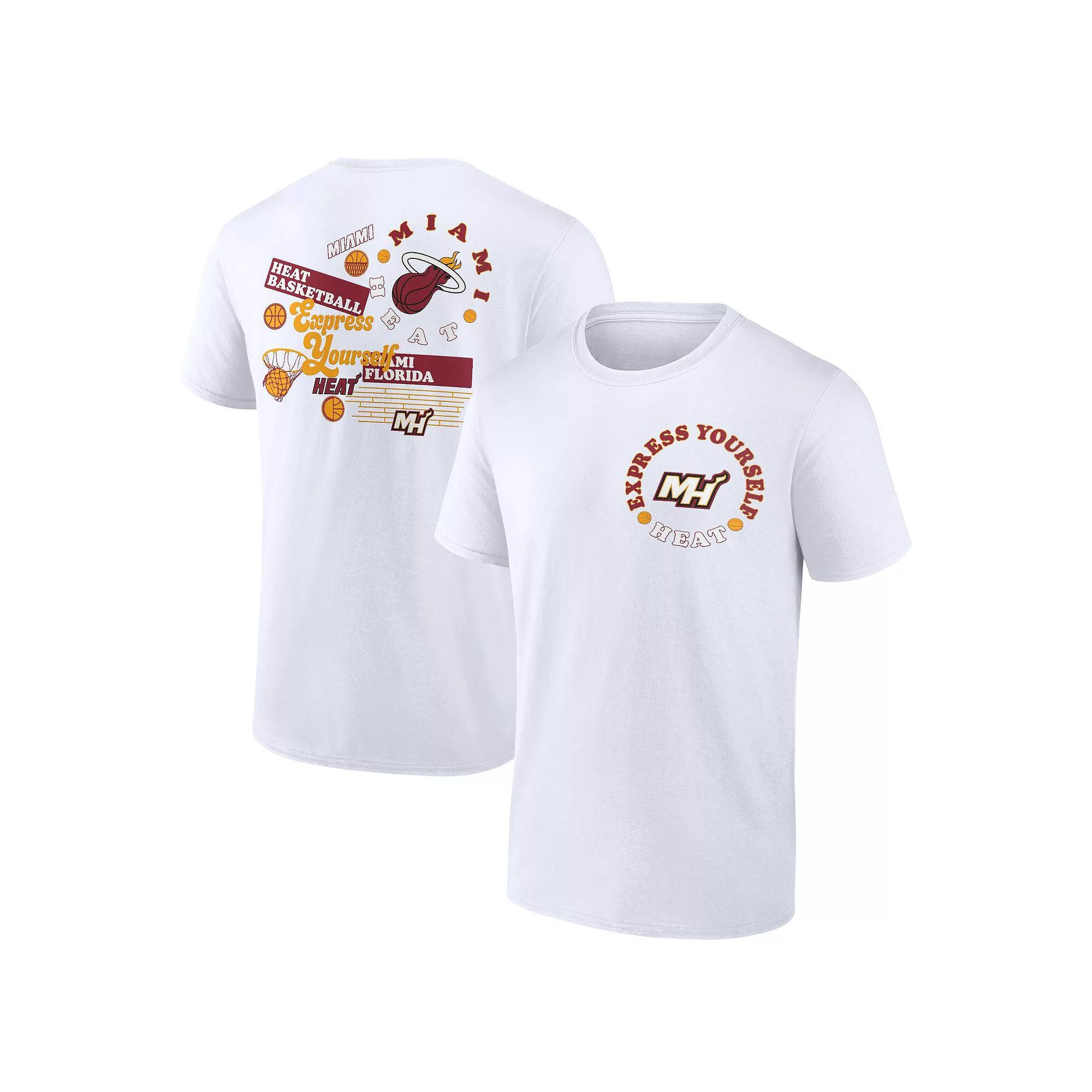 Men's Fanatics Branded White Miami Heat Street Collective T-Shirt, Size: 2XL Product Image