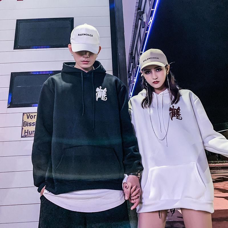 Couple Matching Crane Print Hoodie Product Image