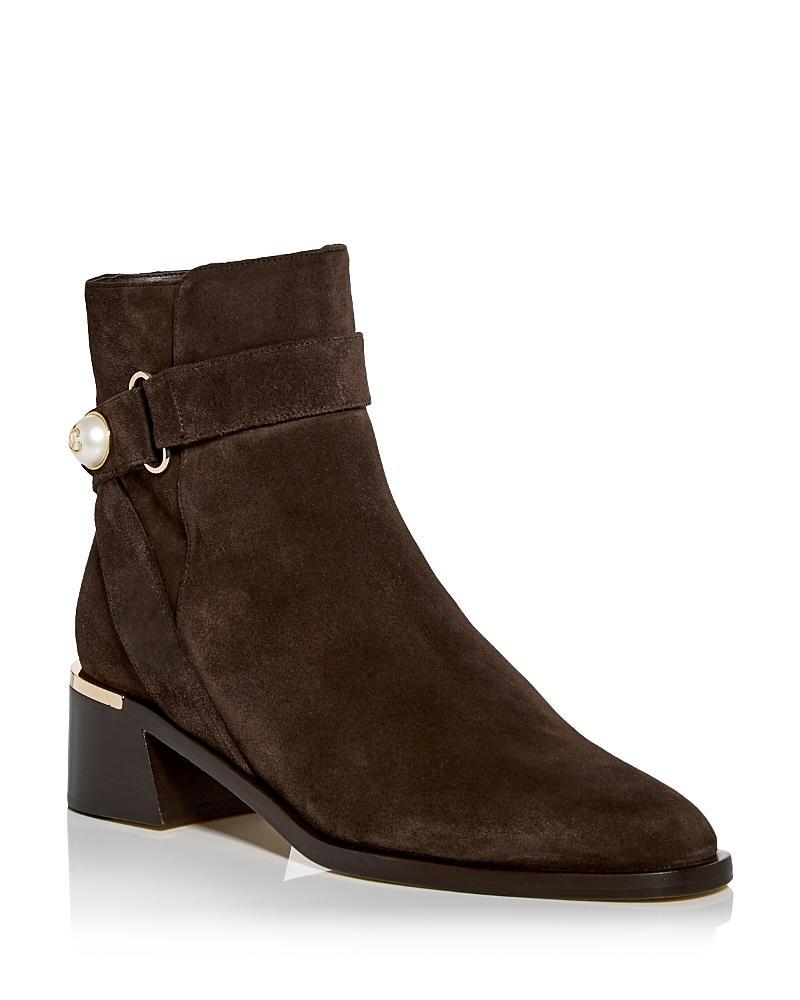 Womens Noor 45MM Block-Heel Leather Boots Product Image