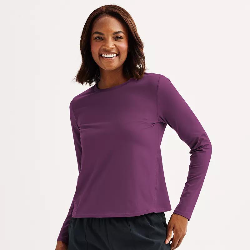 Women's Tek Gear® Essential Soft Long Sleeve Top, Size: Large, Mineral Black Product Image