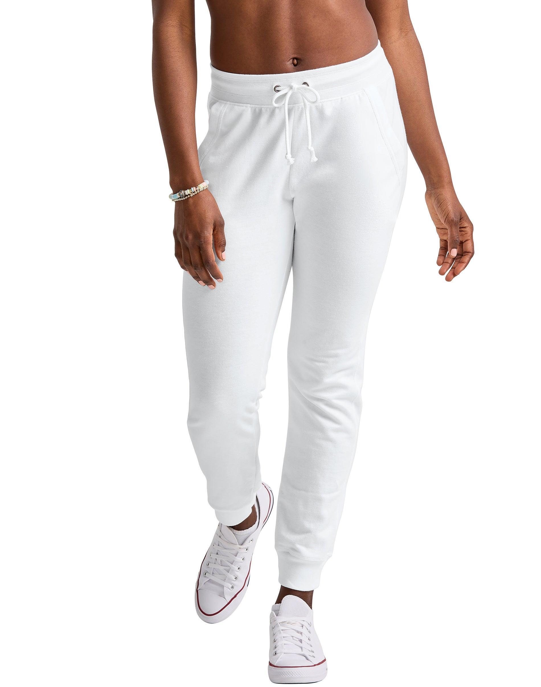 Womens Hanes French-Terry Joggers Navy Pe Grey Product Image