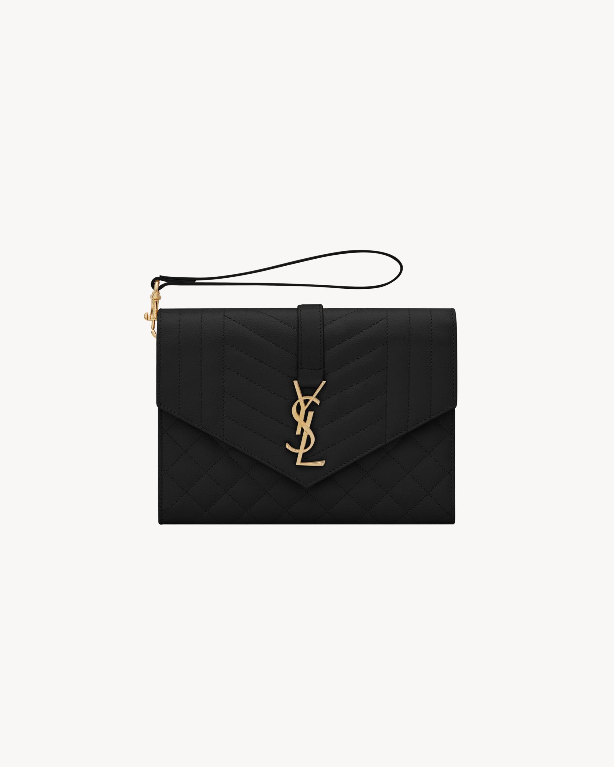 ENVELOPE FLAP pouch in MIX MATELASSÉ GRAIN DE POUDRE LEATHER Product Image