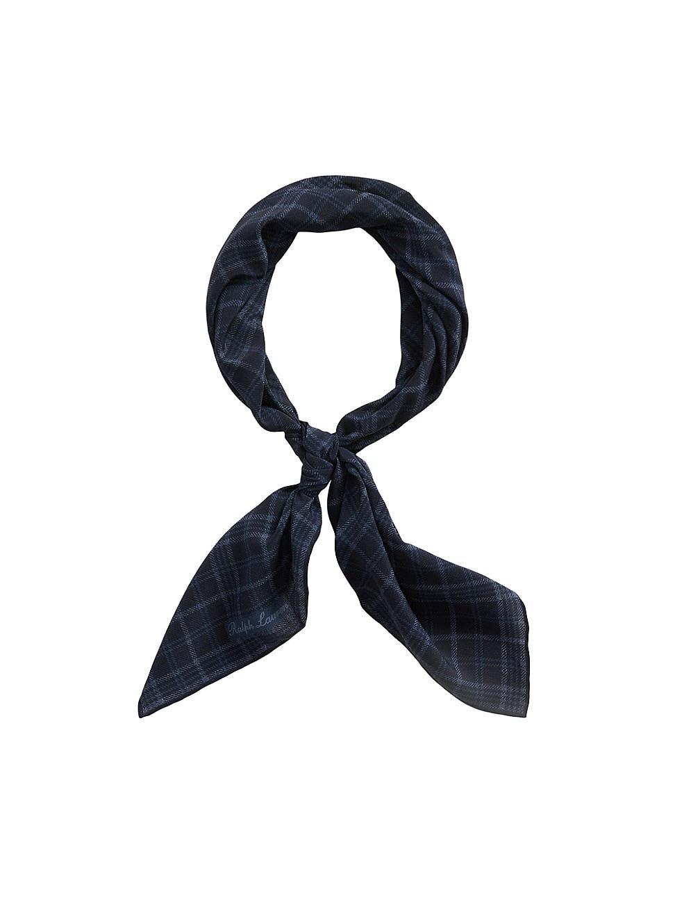 Mens Plaid Silk Crepe Scarf Product Image