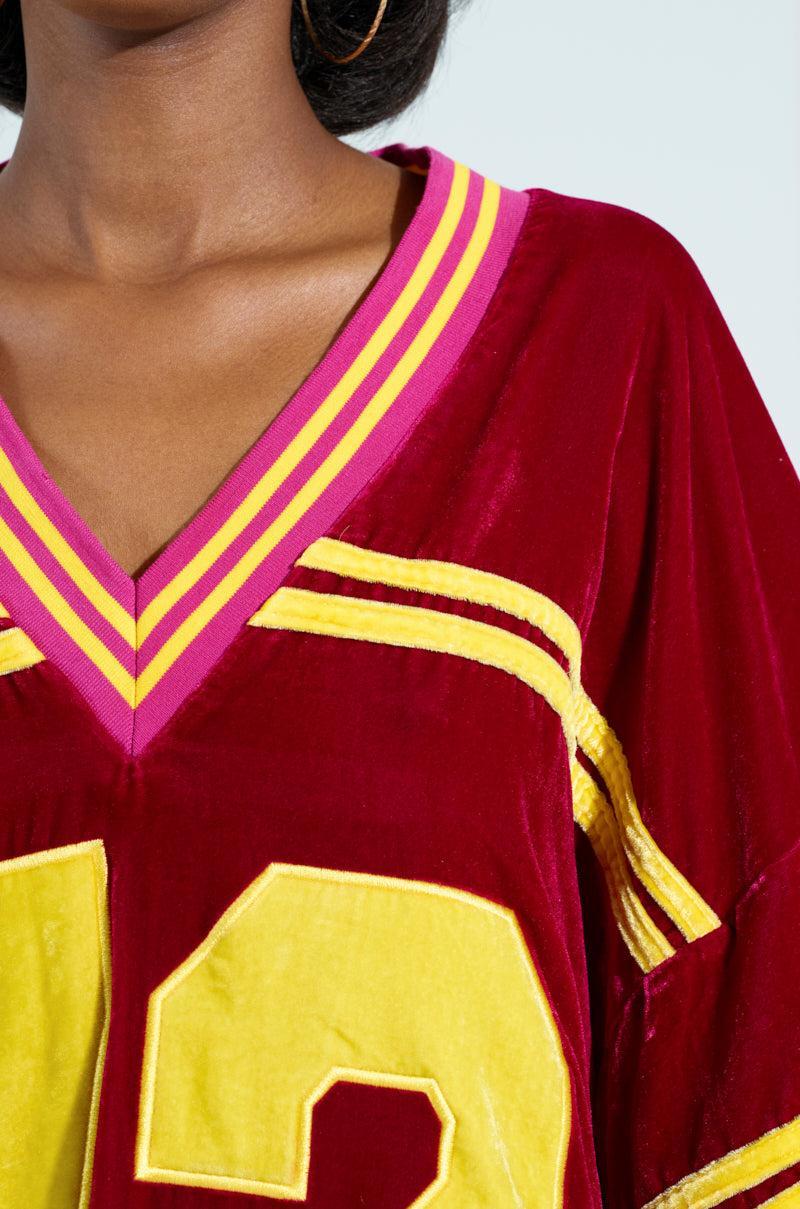 MOVING FORWARD VELVET JERSEY DRESS Product Image