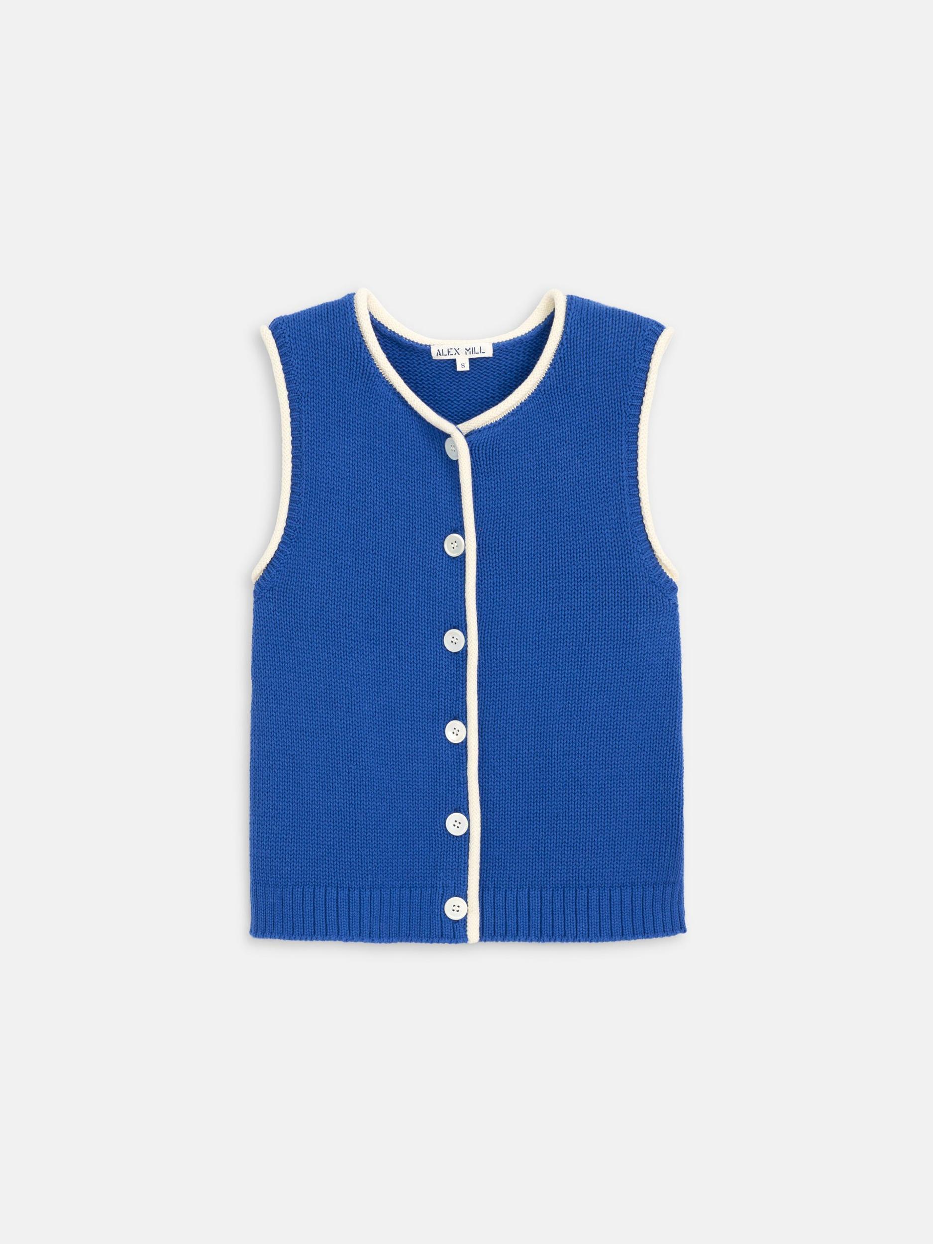 Bridget Tipped Vest in Cotton Product Image