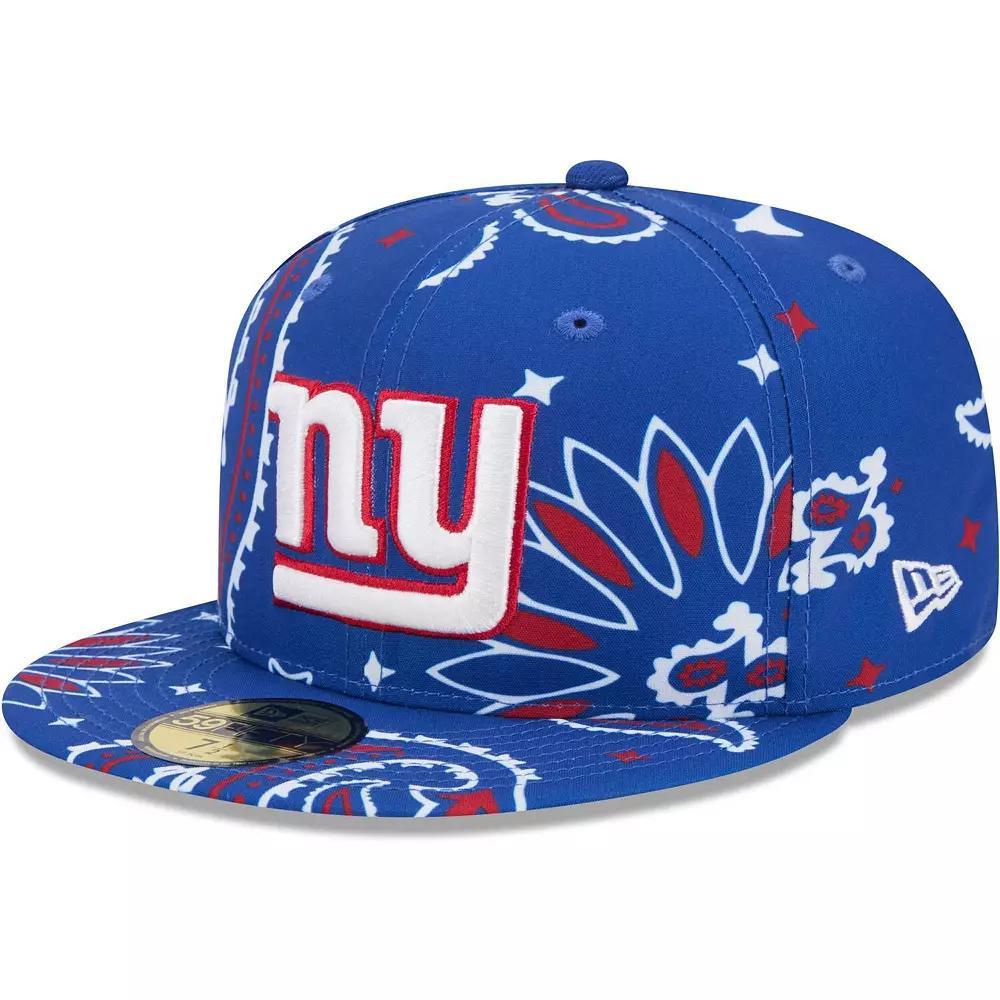 Men's New Era Royal New York Giants Paisley 59FIFTY Fitted Hat, Size: 7 1/8, Blue Product Image