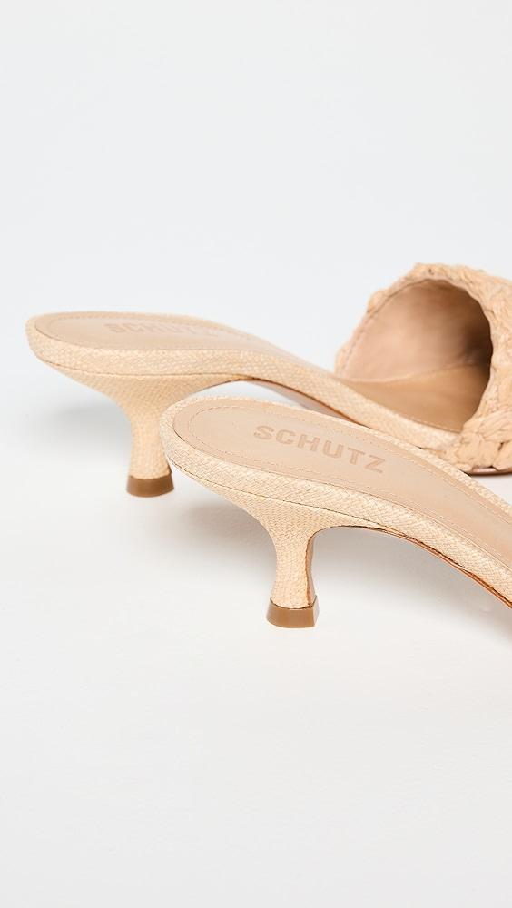 Schutz Dethalia Straw Slide Heels | Shopbop Product Image
