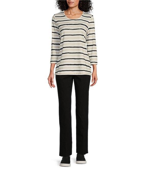 Allison Daley Stretch Pull-On Straight Leg Pants Product Image