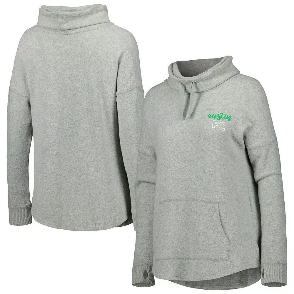Women's Heathered Green Austin FC Cuddle Tri-Blend Pullover Sweatshirt, Size: Small, Afc Green Product Image