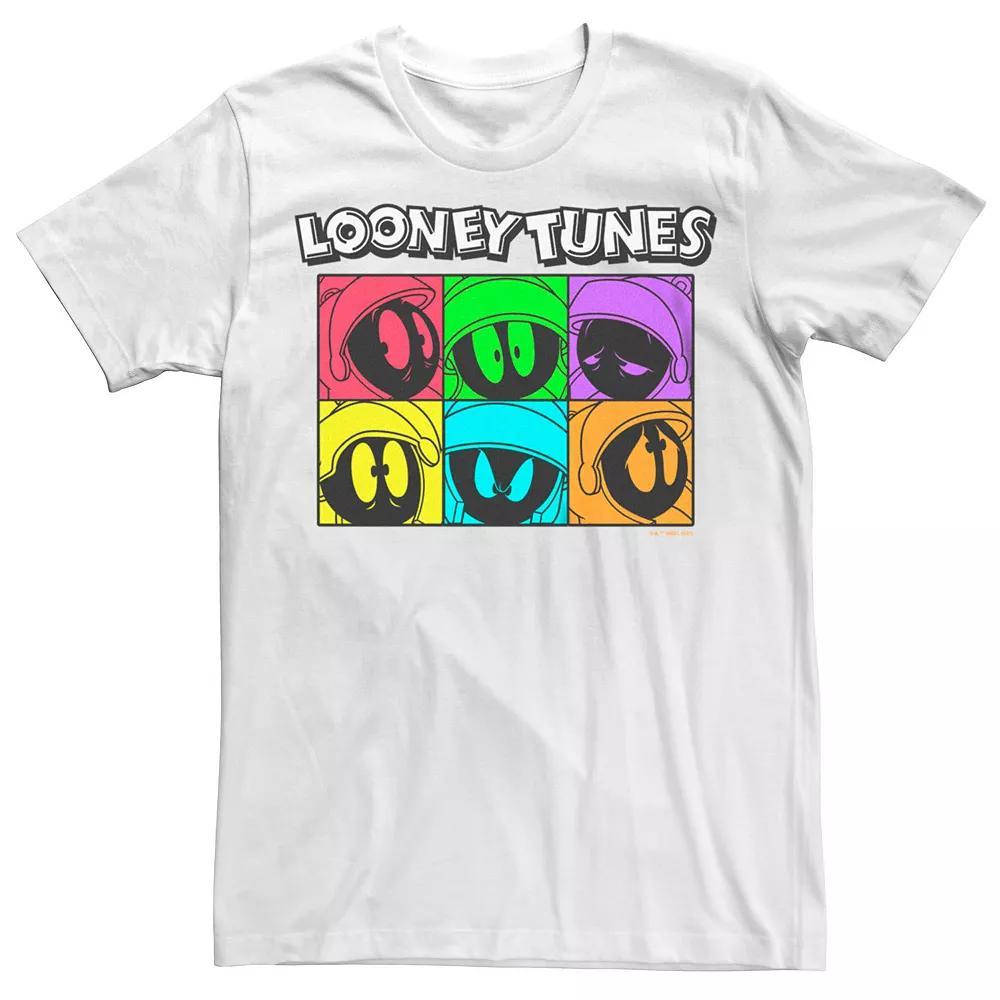 Big & Tall Looney Tunes Marvin The Martian Emotion Boxes Graphic Tee, Men's, Size: 4XL Tall, White Product Image