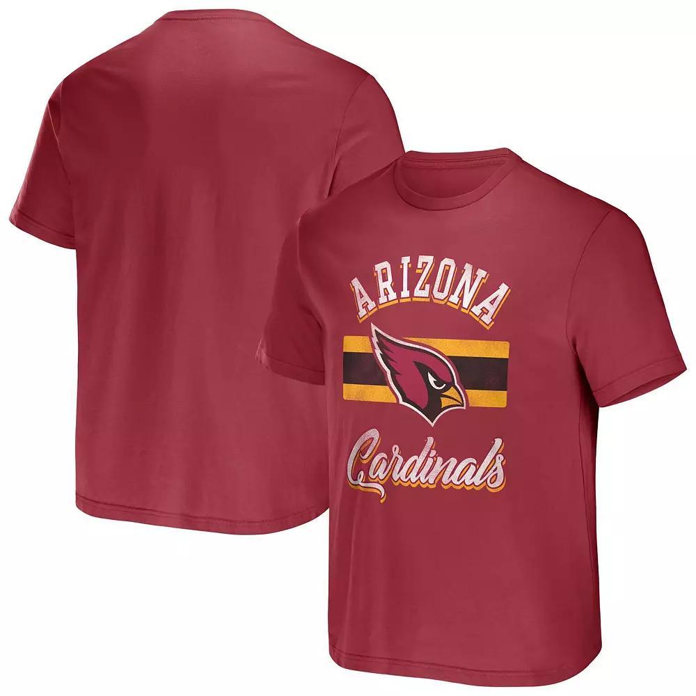 Men's NFL x Darius Rucker Collection by Fanatics Cardinal Arizona Cardinals Stripe T-Shirt, Size: 3XL, Red Product Image