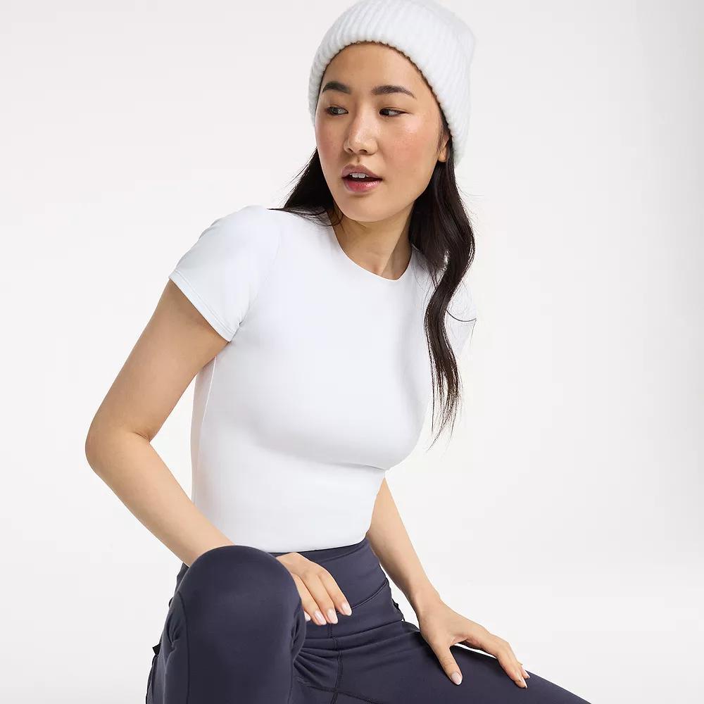 Women's FLX Affirmation Short Sleeve Bodysuit, Size: Small, Modern White Product Image