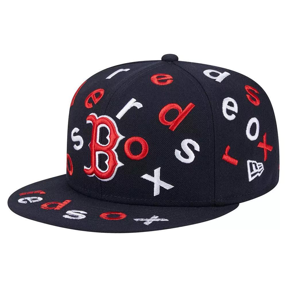 Mens New Era Boston Red Sox Team Confetti 59FIFTY Fitted Hat Blue Product Image