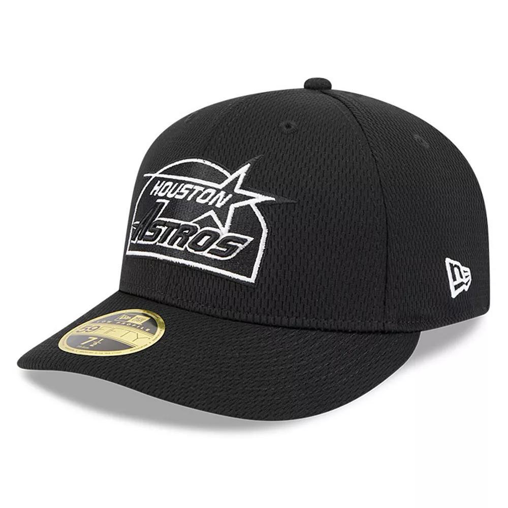 Men's New Era Black Houston Astros 2025 MLB Clubhouse Low Profile 59FIFTY Fitted Hat, Size: 6 7/8 Product Image