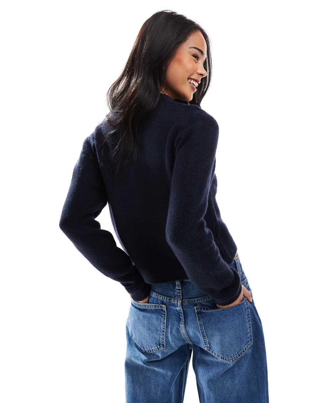 Stradivarius STR cardigan in navy Product Image