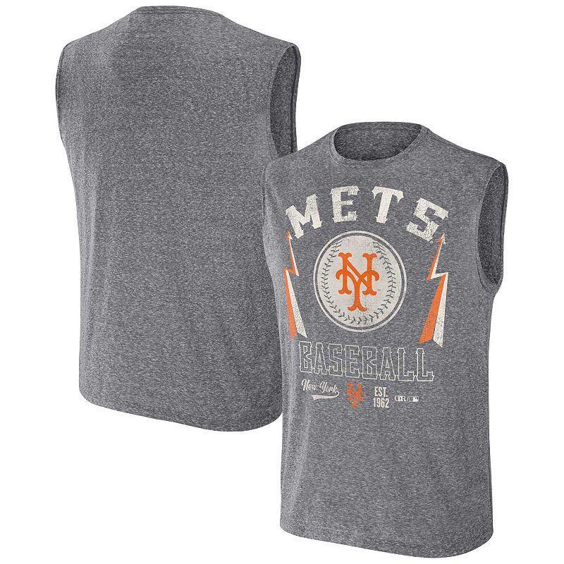 Mens Darius Rucker Collection by Fanatics Charcoal New York Mets Muscle Tank Top Product Image