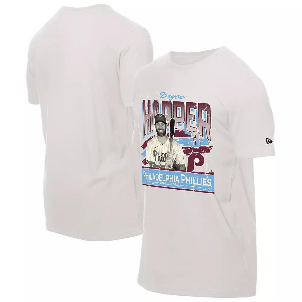 Men's New Era Bryce Harper Cream Philadelphia Phillies Batter Up T-Shirt, Size: Large, Beige Product Image
