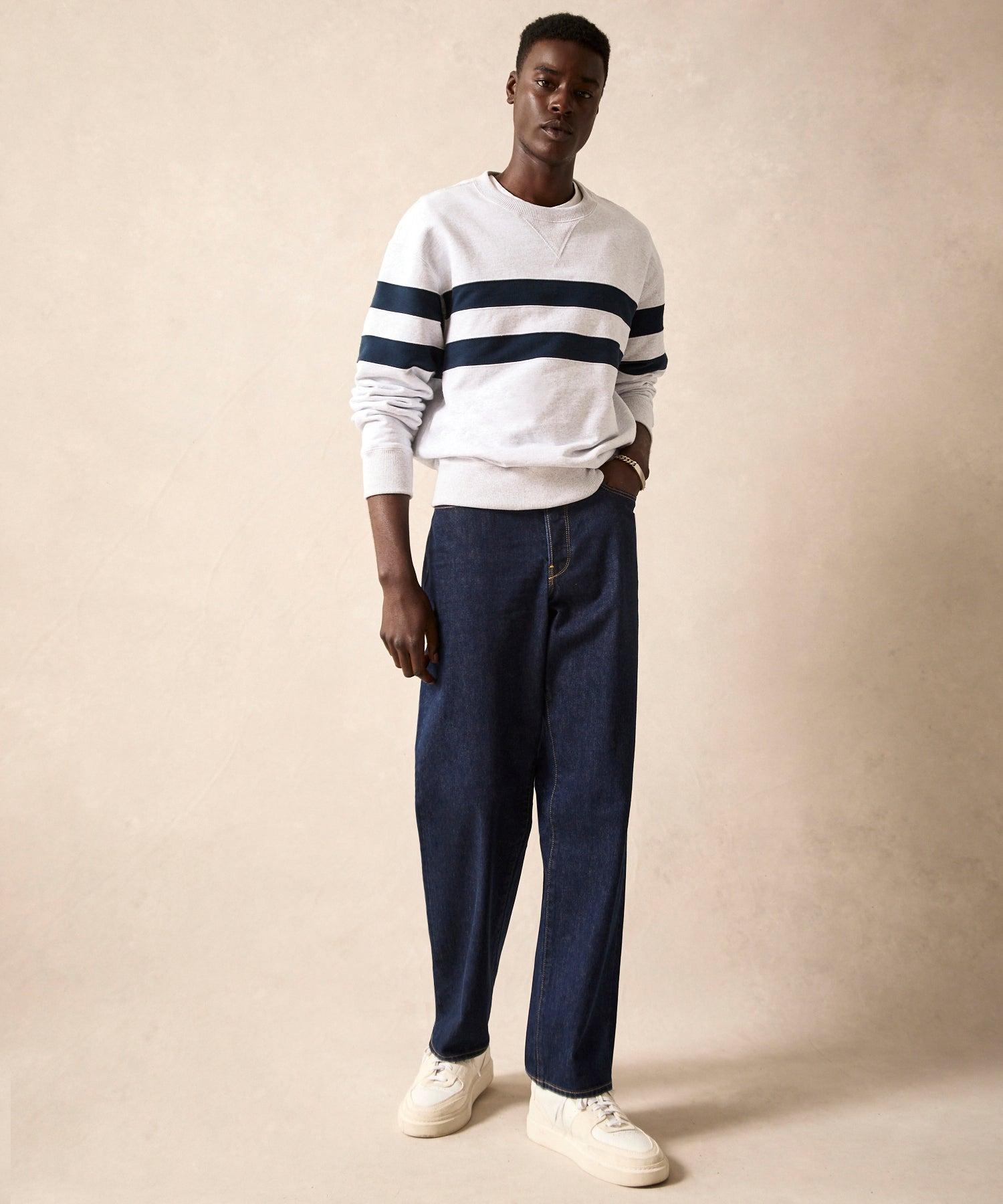 Champion Relaxed French Terry Striped Crewneck Product Image