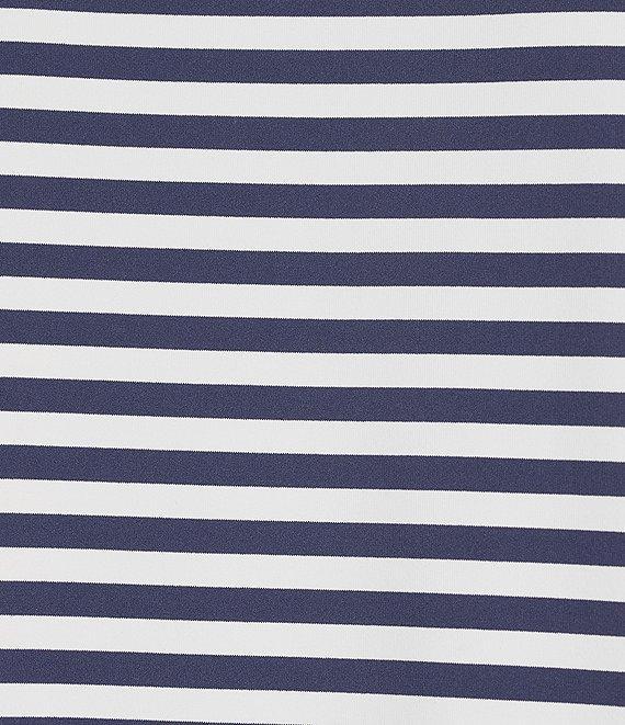 J.McLaughlin Ace Knit Stripe Print Quarter Zip Mock Neck Long Sleeve Pullover Product Image