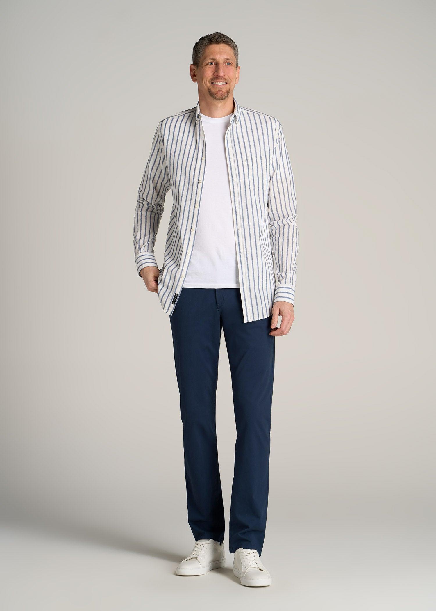 Carman TAPERED Chinos for Tall Men in Marine Navy Product Image