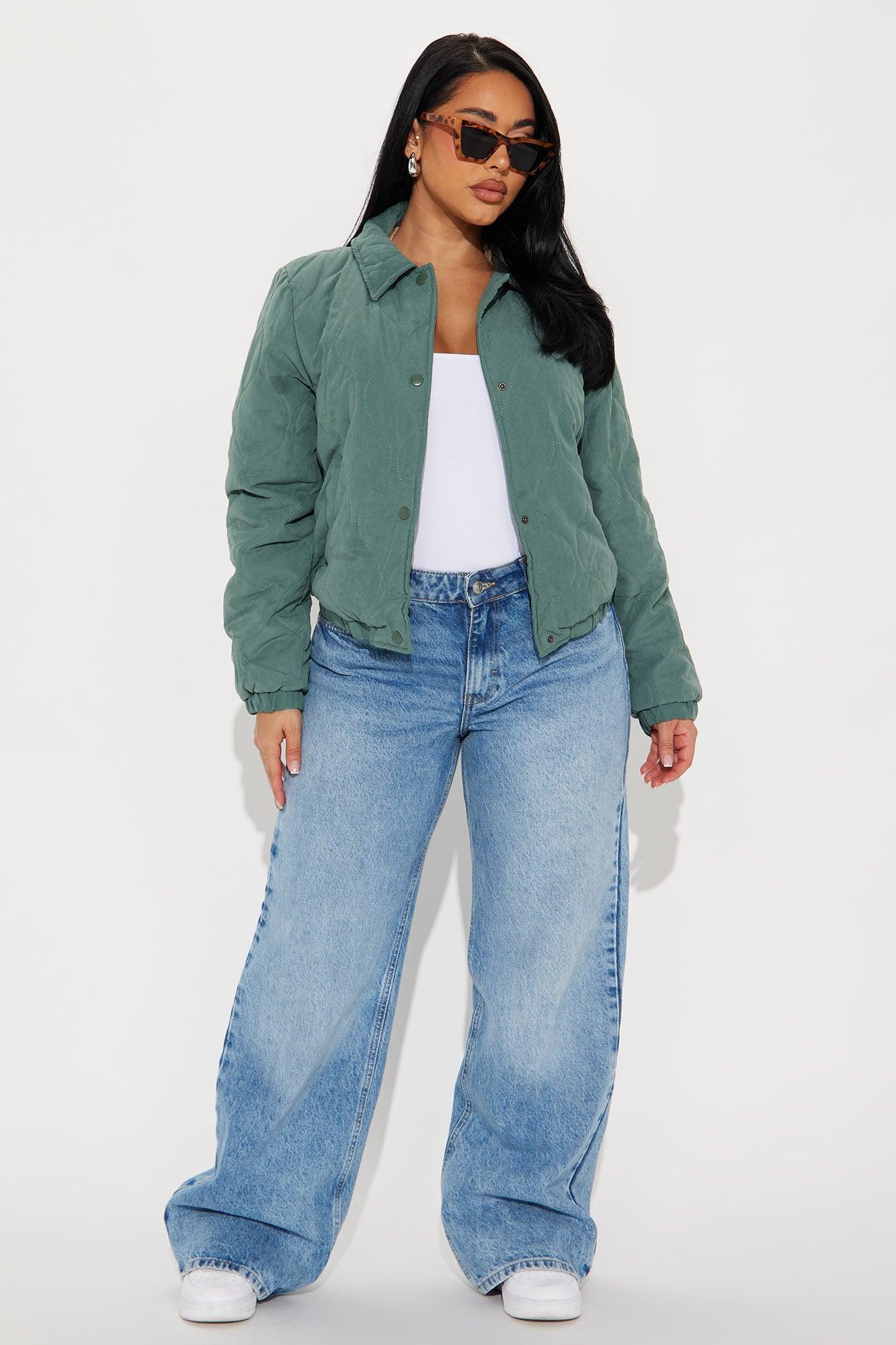 Beatrice Quilted Jacket - Olive Product Image