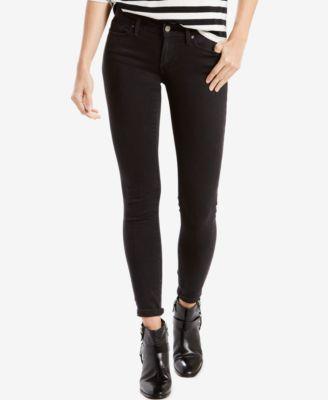 Women's Levi's® 711™ Skinny Jeans, Size: 25(US 0)Small, Soft Black Product Image