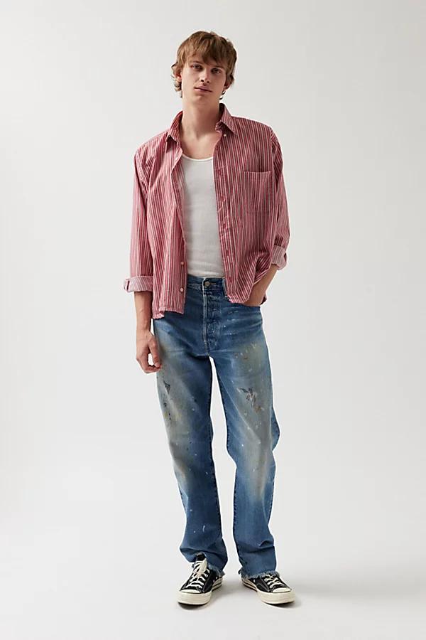 Urban Renewal Remade Clean Finish Cropped Button-Down Shirt Mens at Urban Outfitters Product Image