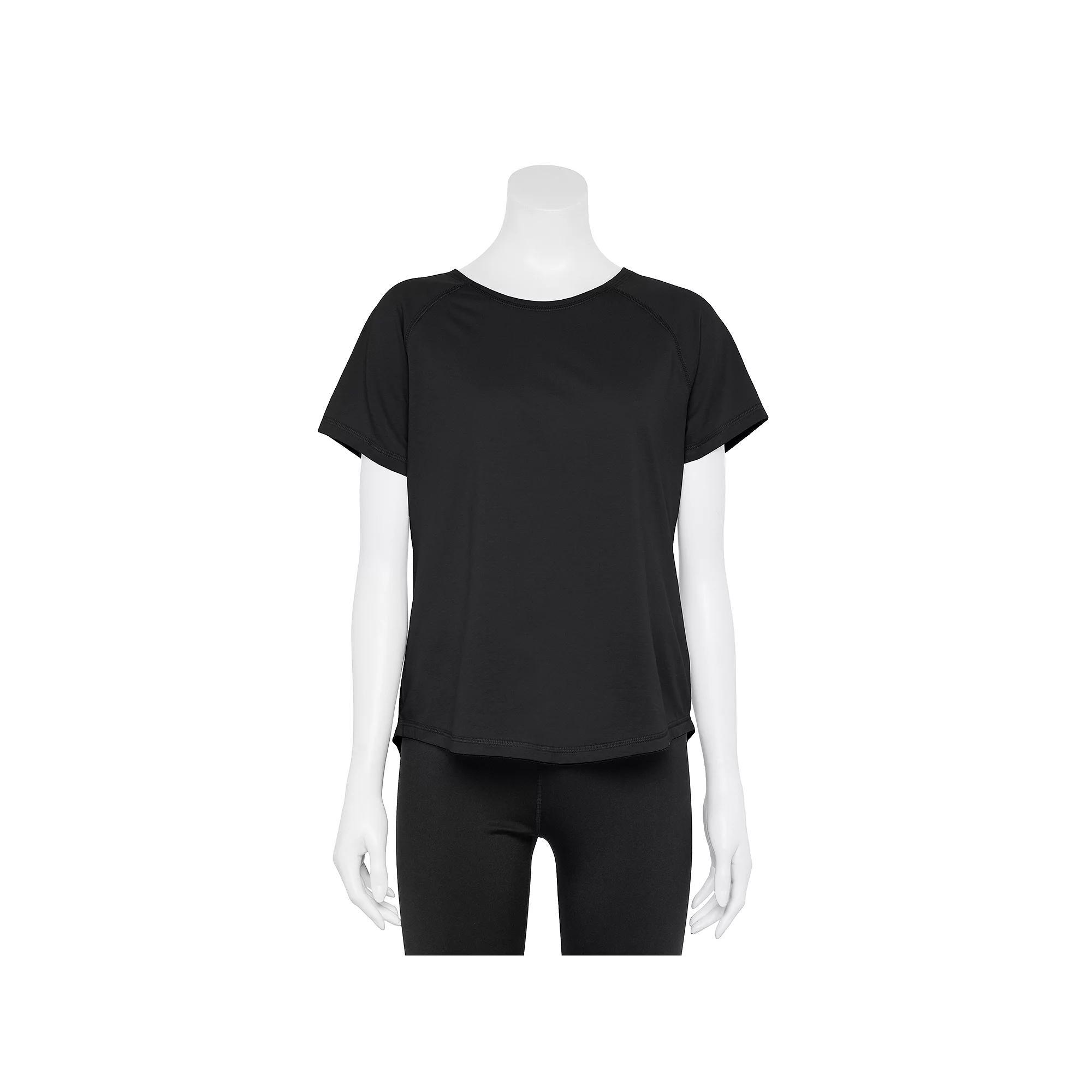 Petite Tek Gear® Core Raglan Tee, Women's, Size: XXL Petite, Smokey Grey Product Image