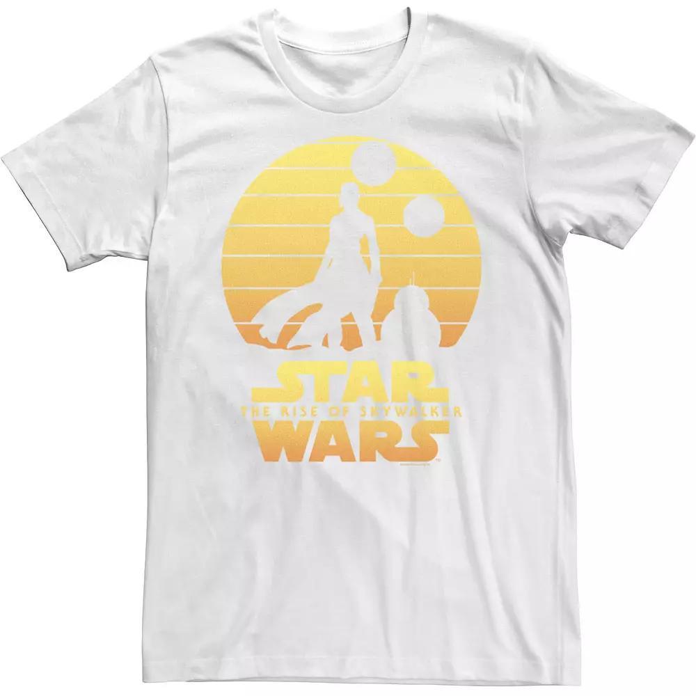 Men's Star Wars: The Rise Of Skywalker Rey & BB-8 Silhouette Tee, Size: Small, White Product Image