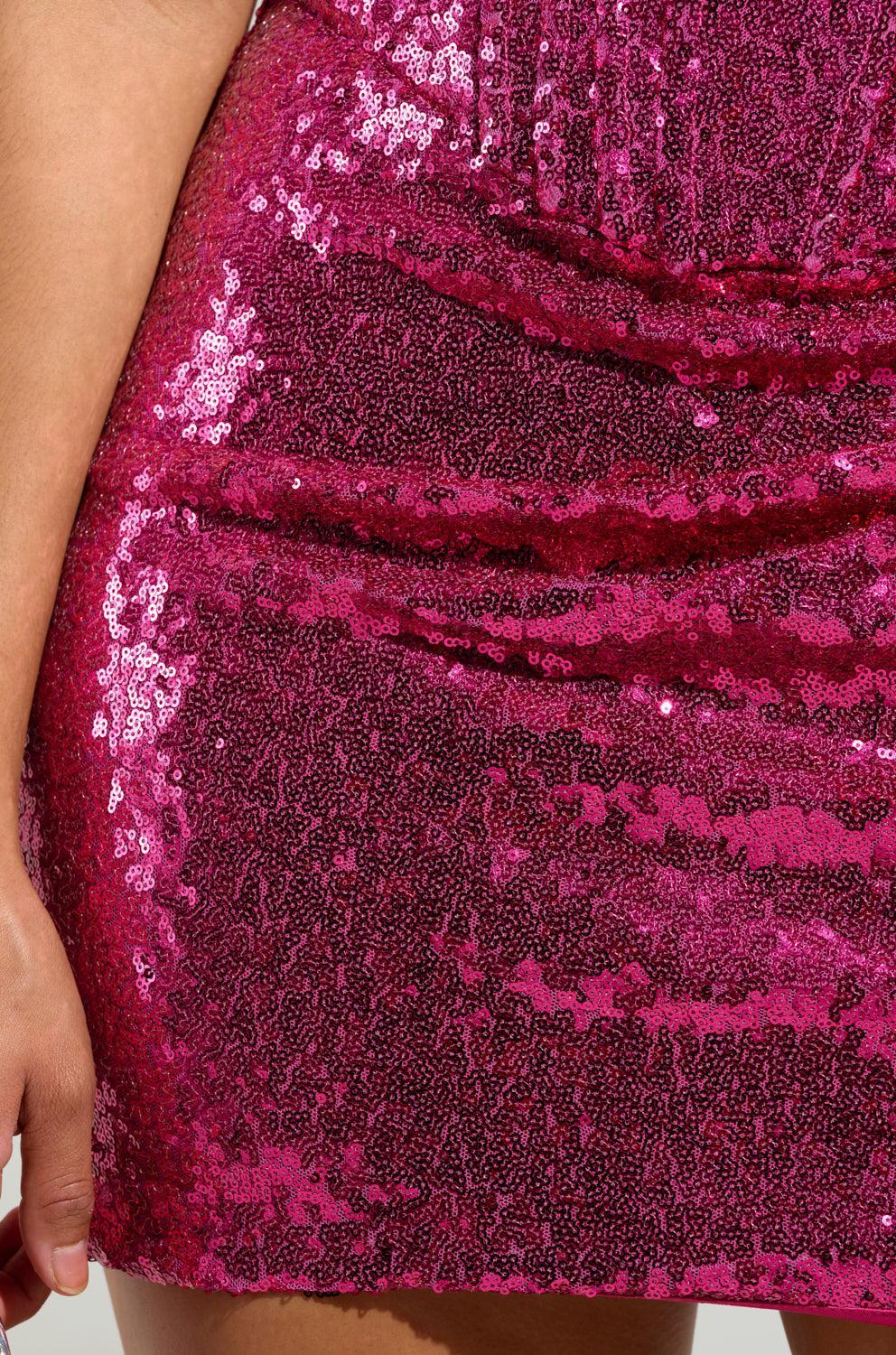 DANCE ALL NIGHT SEQUIN CORSET MINI DRESS Product Image