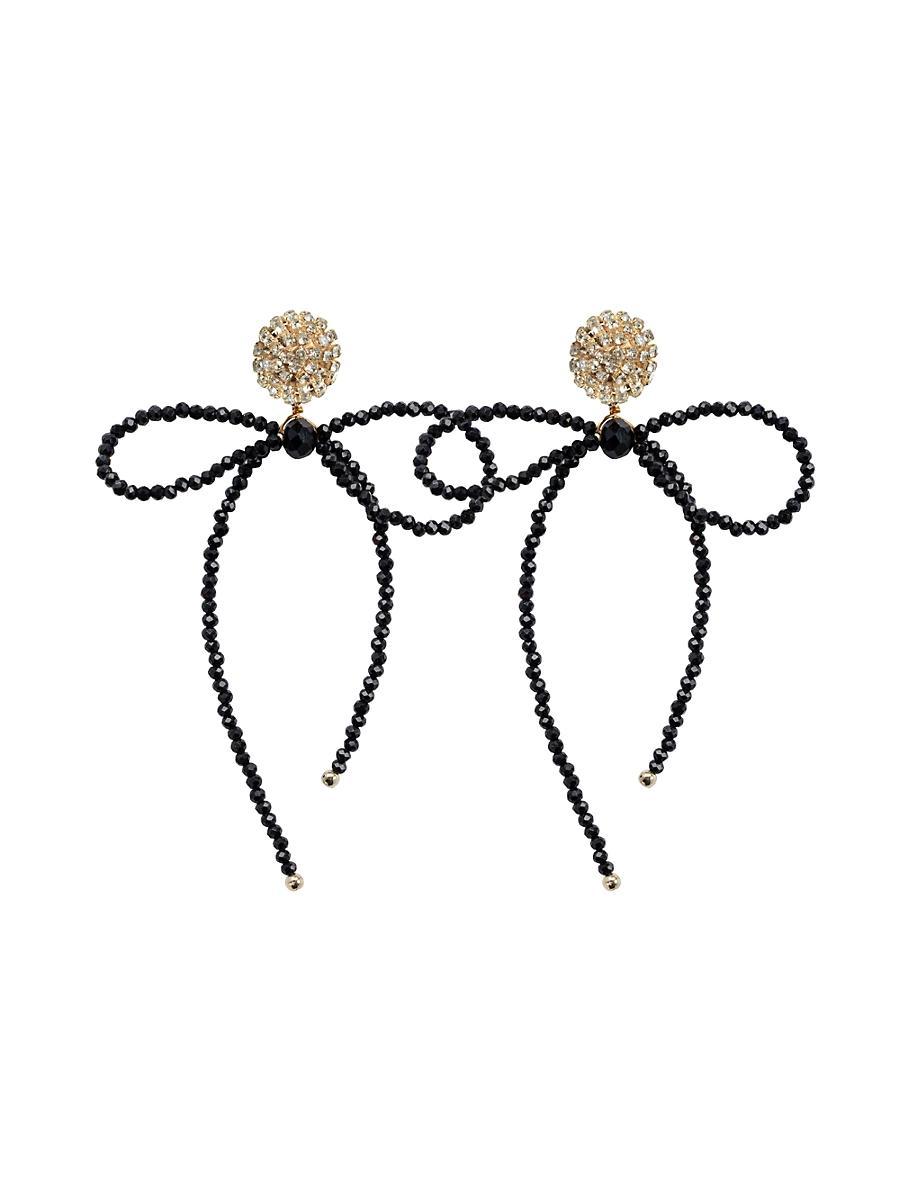 Womens toile Lucia Silvertone & Rhinestone Earrings Product Image